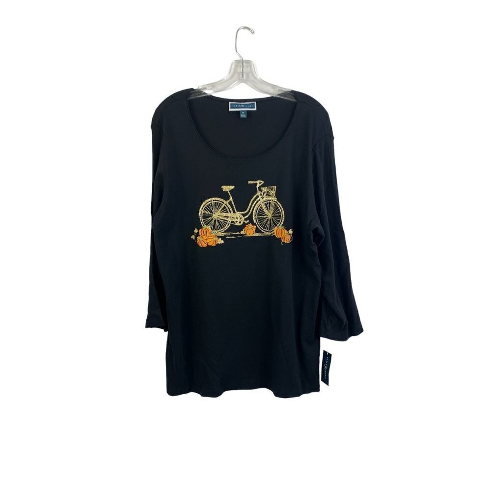 Karen Scott Women's Black Fall Top